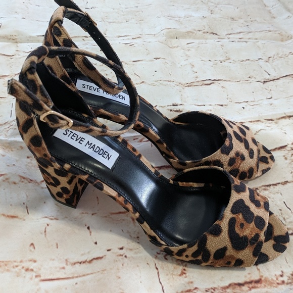 NWOB Steve Madden Minra Leopard Print Sandals - Picture 7 of 8